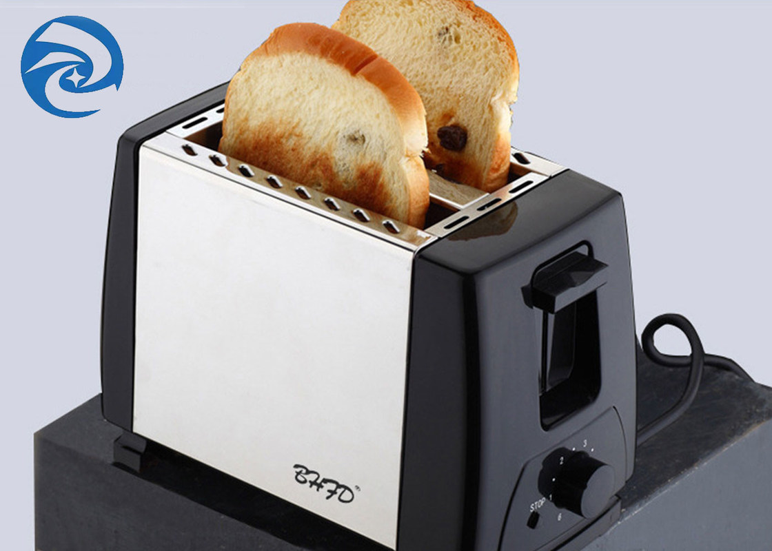 220V 750W ब्रेड टोस्टर 2 स्लाइस स्टेनलेस स्टील 6 स्पीड