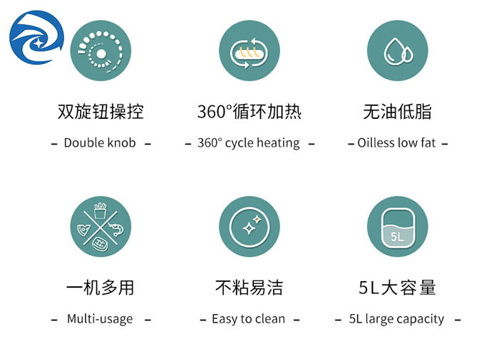5.3qt मल्टी फंक्शन एयर फ्रायर