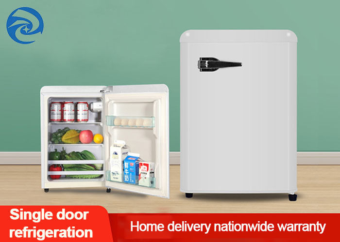 फ्रीजर के साथ 75L 90L 118L रेट्रो व्हाइट मिनी फ्रिज 2.6 Cu Ft
