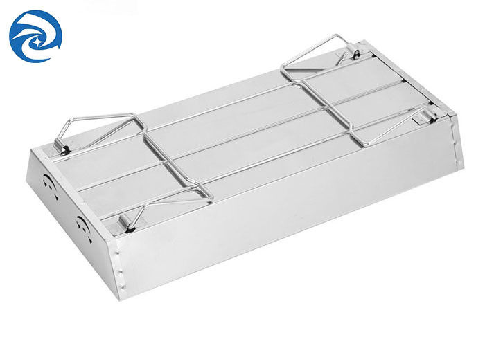 SS403 पोर्टेबल स्टेनलेस स्टील ग्रिल 17.7''x9''x2.4'' 2 से 4 लोग