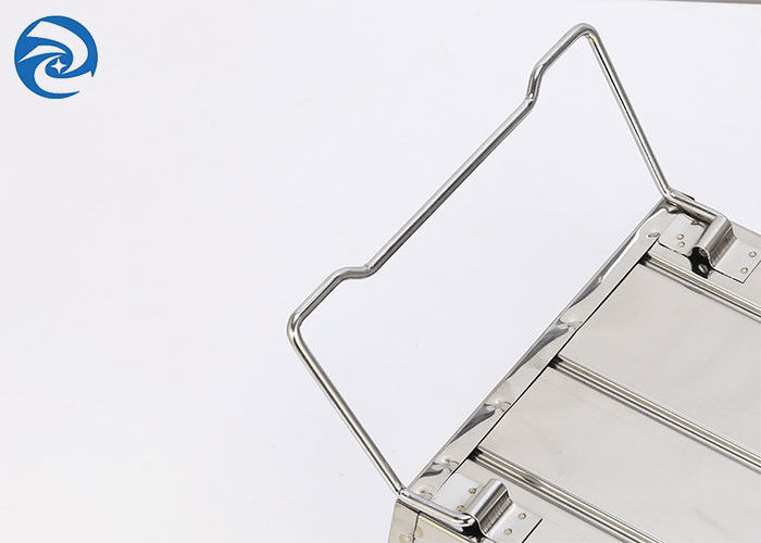 SS403 पोर्टेबल स्टेनलेस स्टील ग्रिल 17.7''x9''x2.4'' 2 से 4 लोग